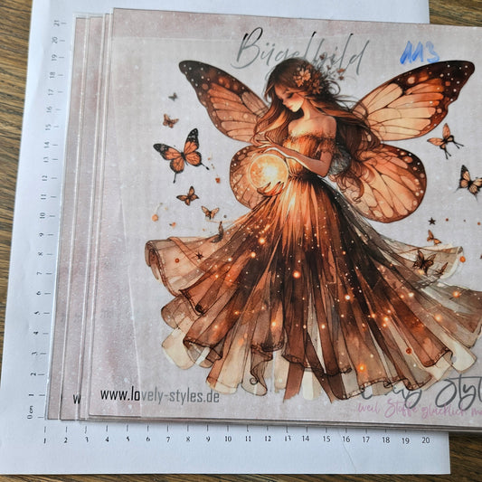 Bügelbild - Herbstfee ca. 20cm