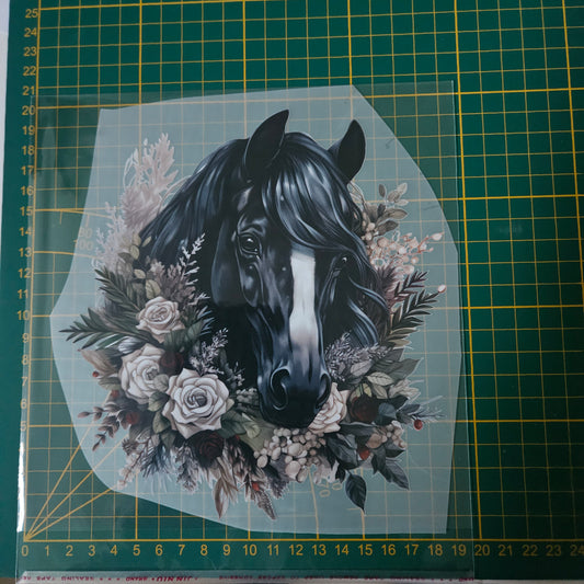 Bügelbild - Pferd Schwarz ca. 20cm