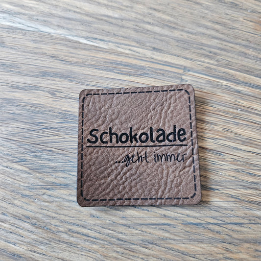 Patch - 4x4cm - Schokolade geht immer