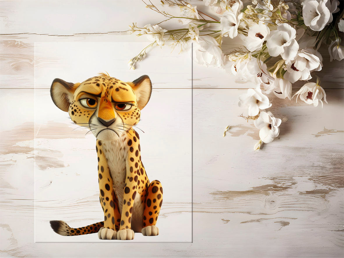 Bügelbild - Lustiger Leopard #1560
