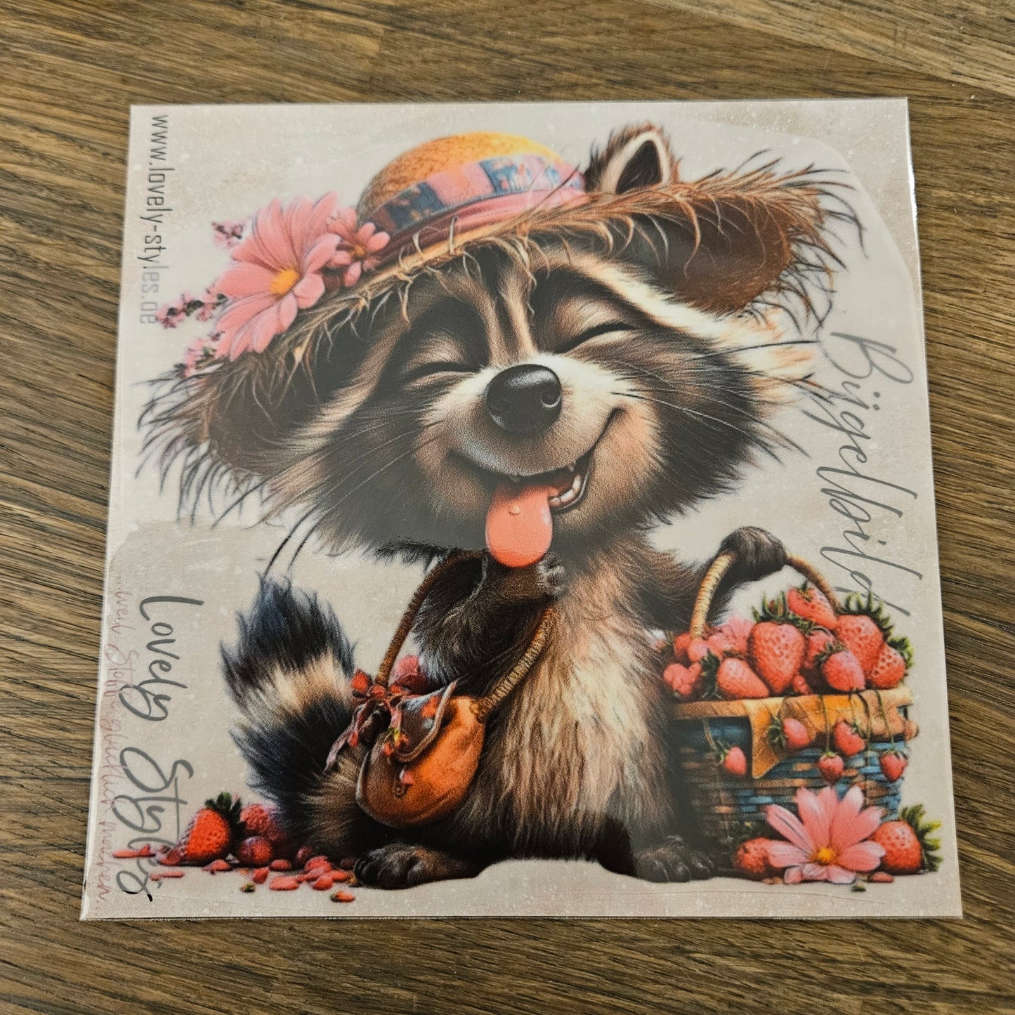 Bügelbild - Funny Waschbär ca. 15cm
