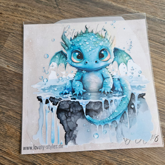 Bügelbild - Wasserdrache ca. 15cm