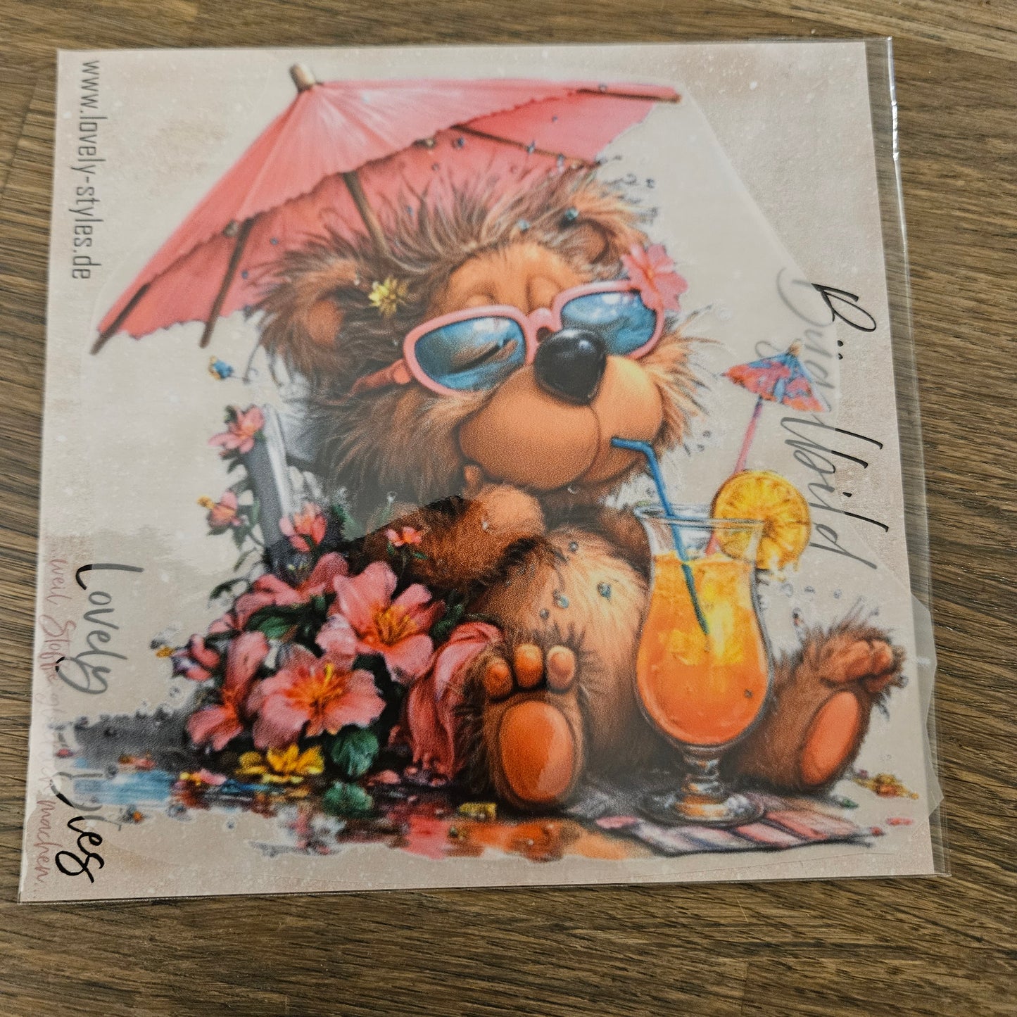 Bügelbild - Funny Bär ca. 15cm