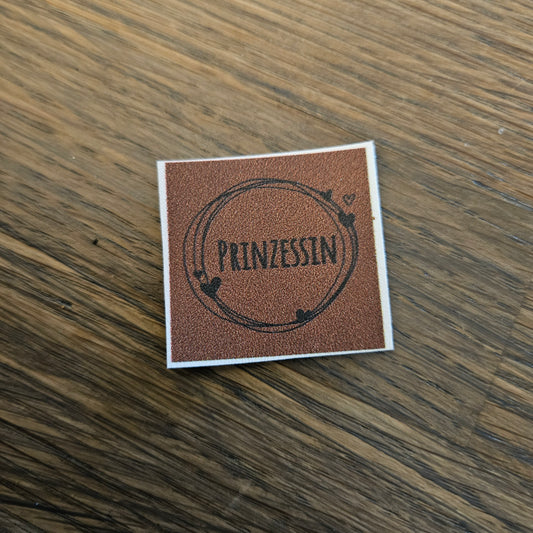 Kunstlederlabel - Prinzessin Braun