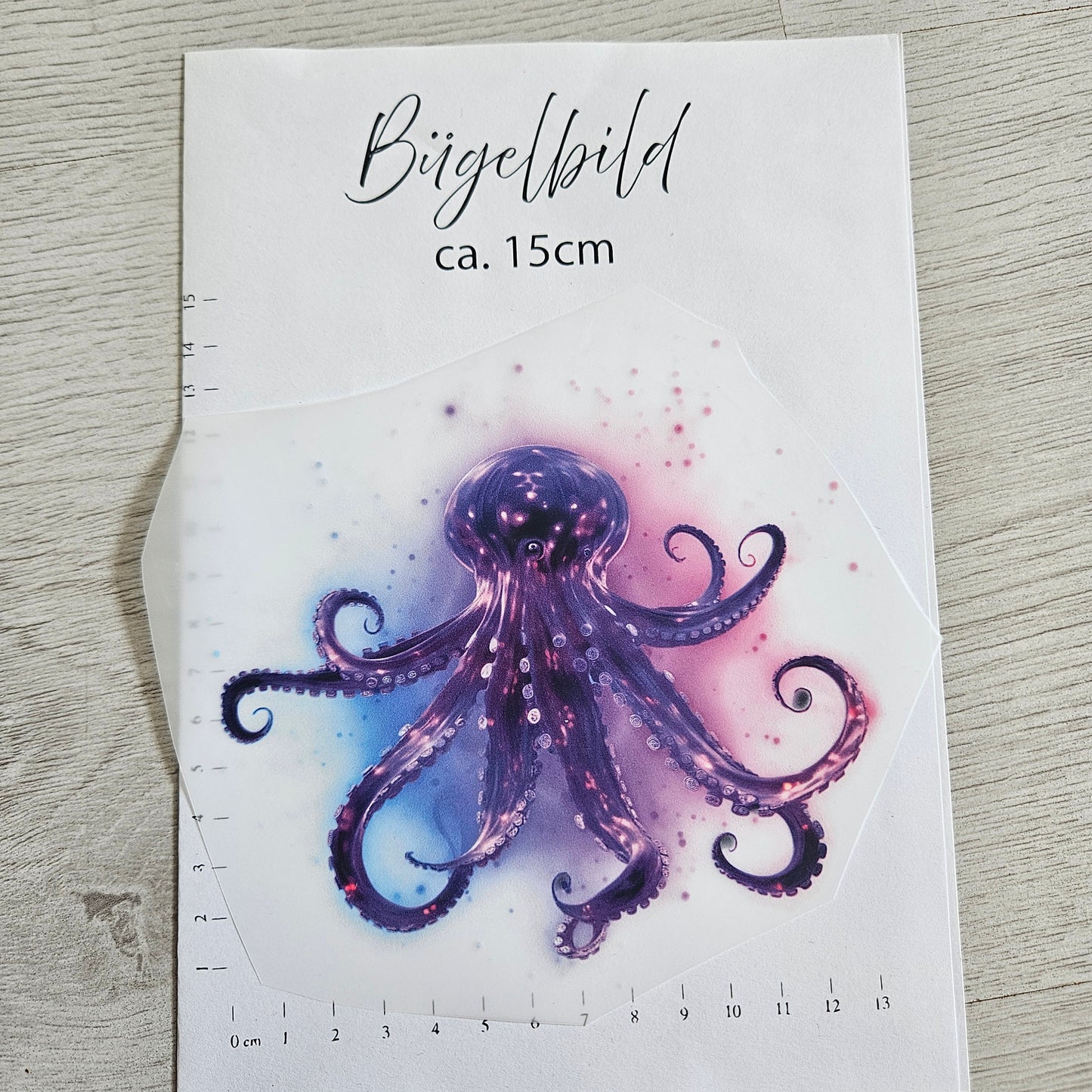 Bügelbild - Krake ca. 15cm