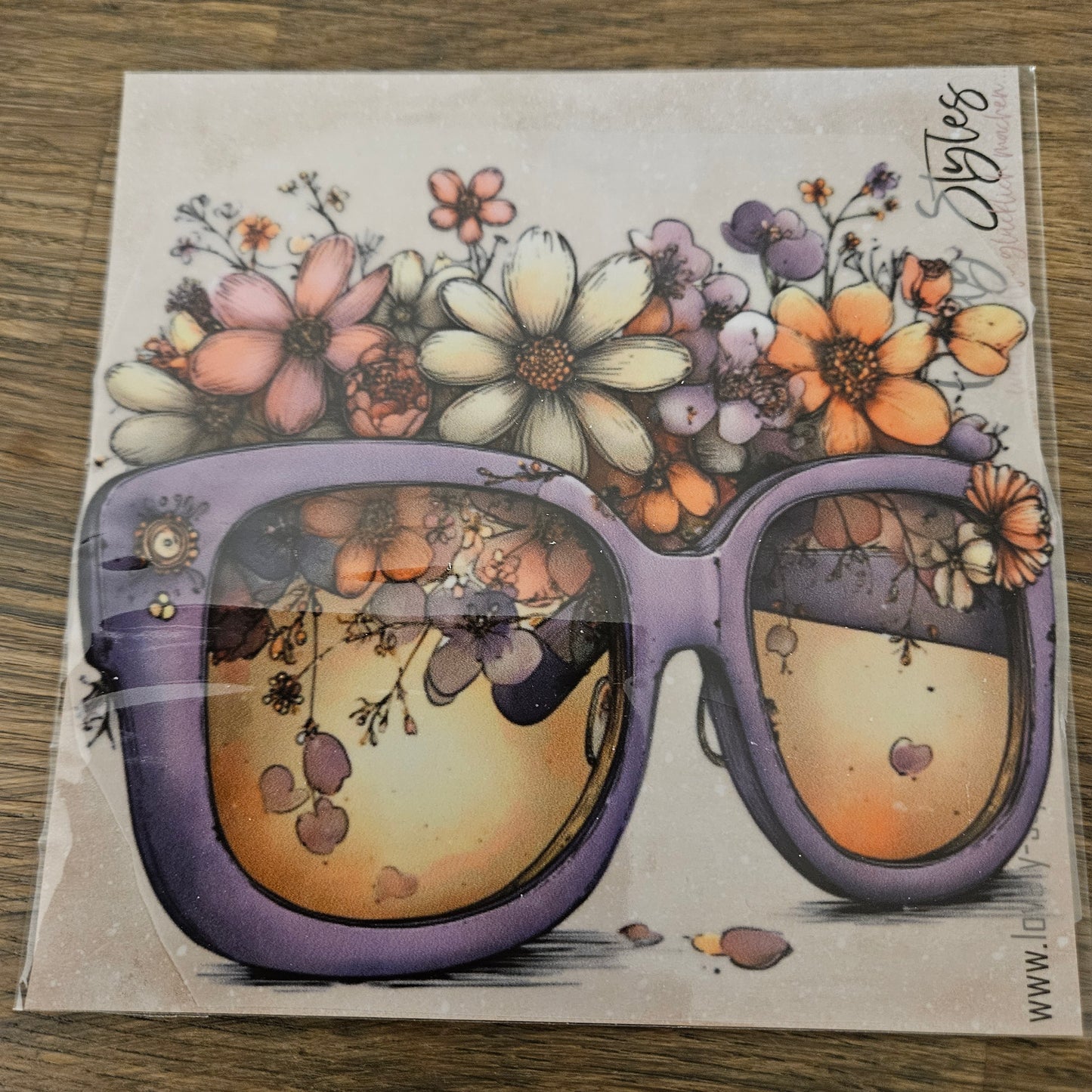 Bügelbild - Lila Sonnenbrille ca. 15cm