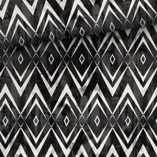 Jersey - Boho Schwarz/Weiß