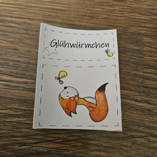 Kunstlederlabel Set - Glühwürmchen