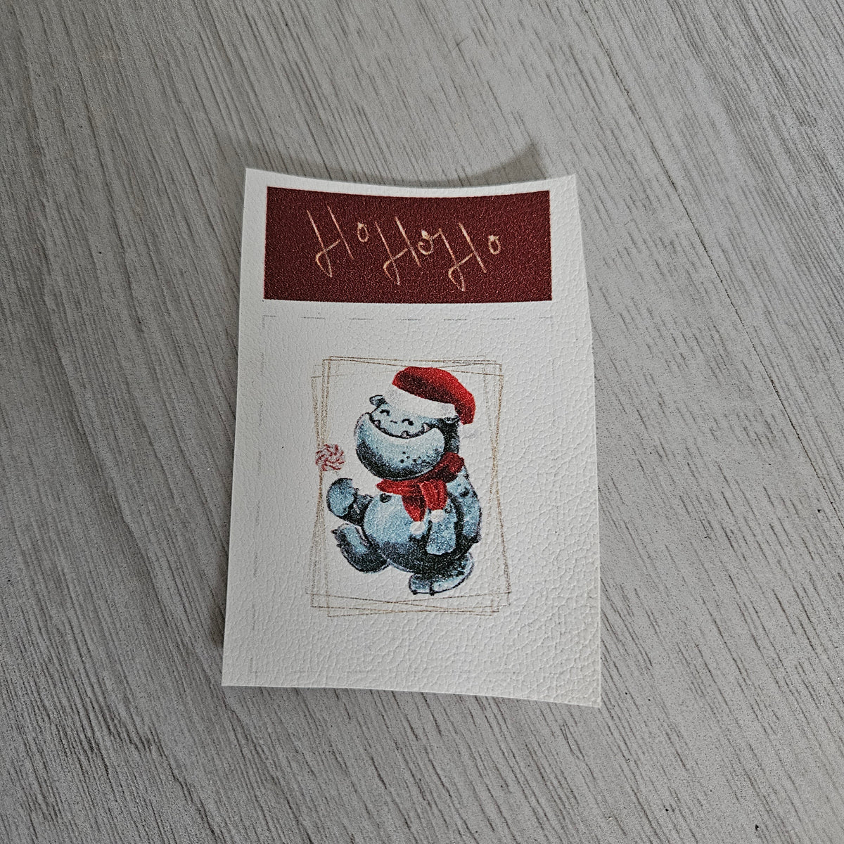 Kunstlederlabel Set - Weihnachts Monster