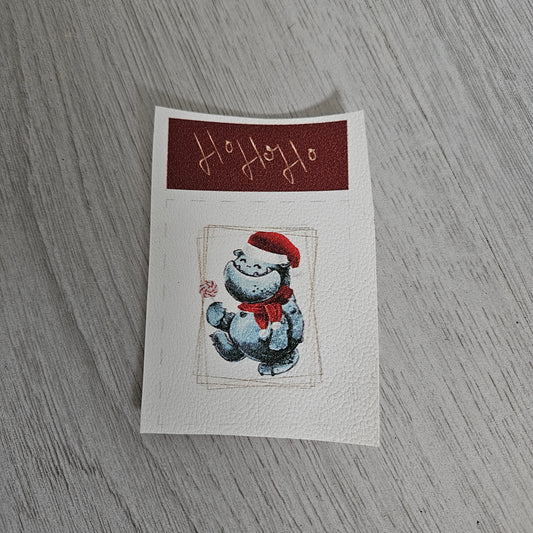 Kunstlederlabel Set - Weihnachts Monster