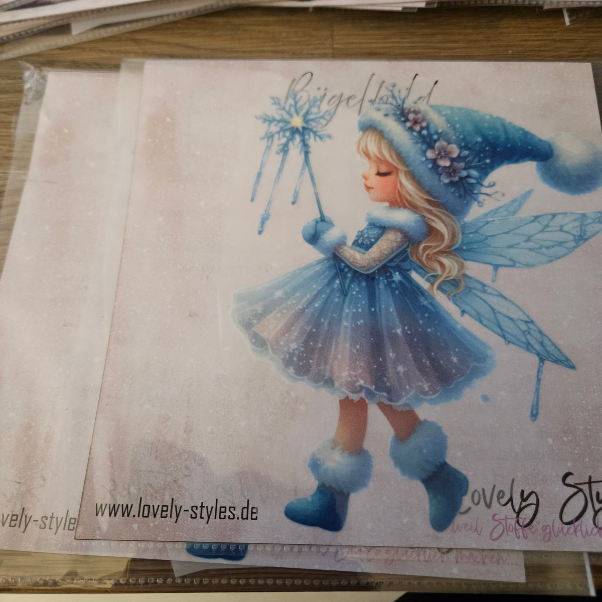 Bügelbild - Fee ca. 20cm