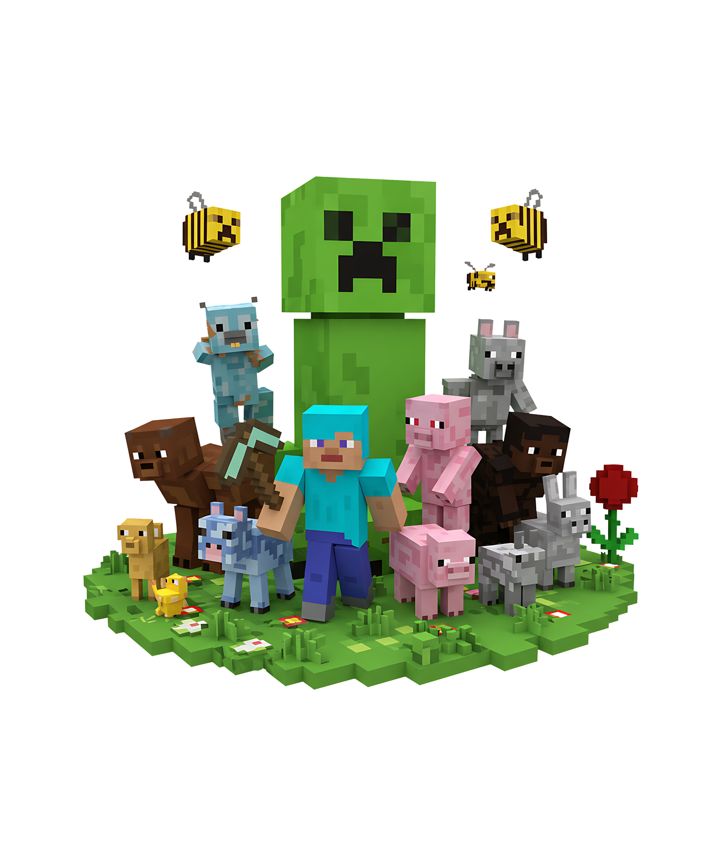 Auktion - Bügelbild - Pixel World 1 - 20cm