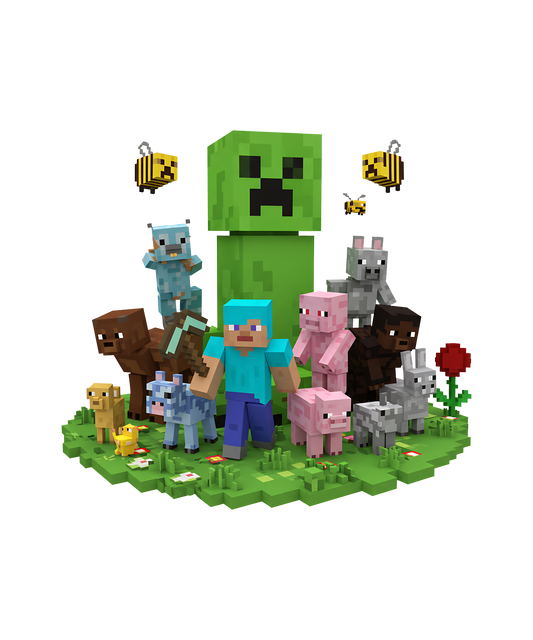 Auktion - Bügelbild - Pixel World 1 - 20cm