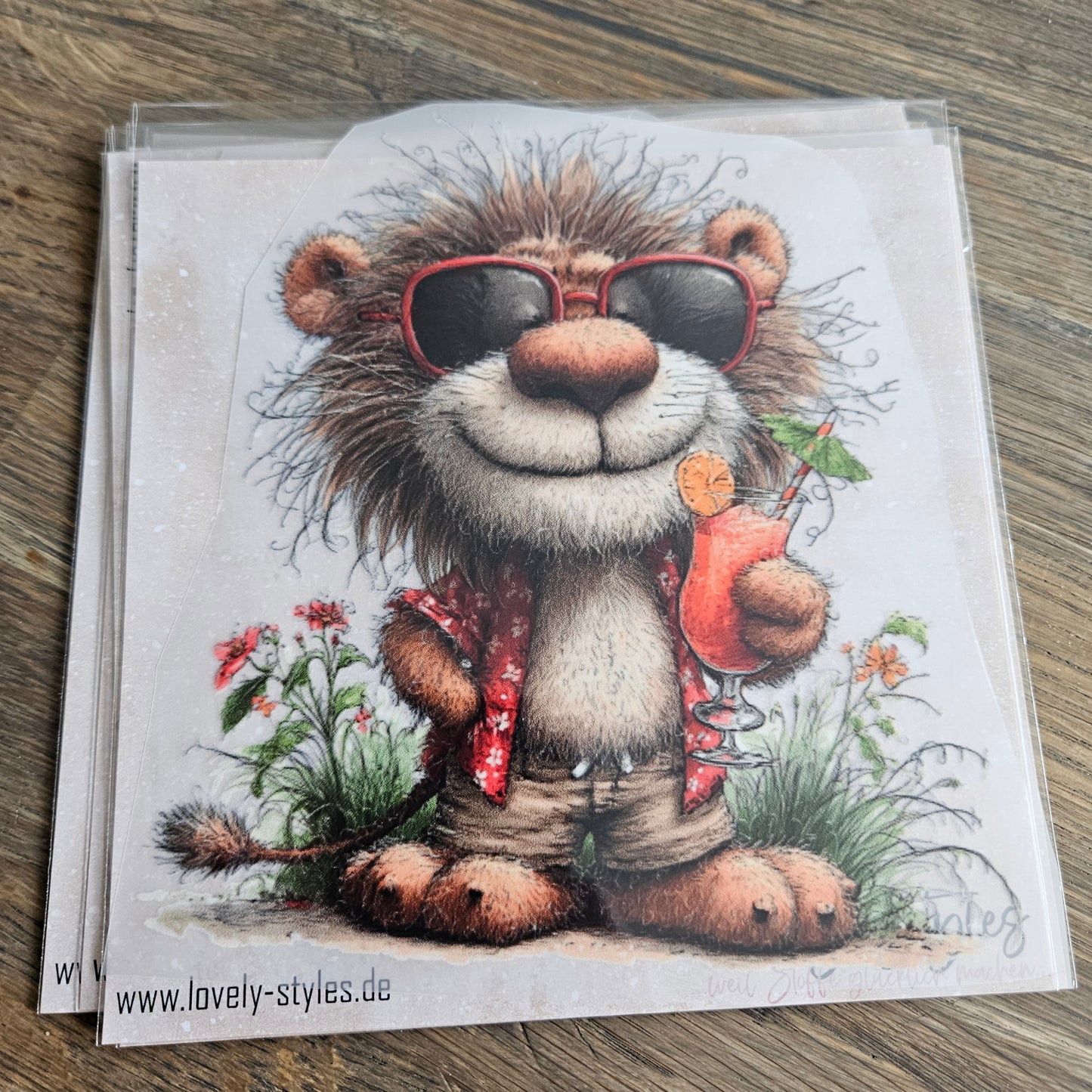 Bügelbild - Sommer Löwe ca. 15cm