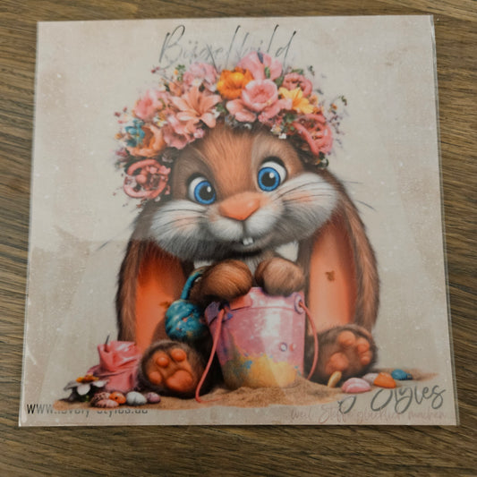 Bügelbild - Funny Hase ca. 15cm