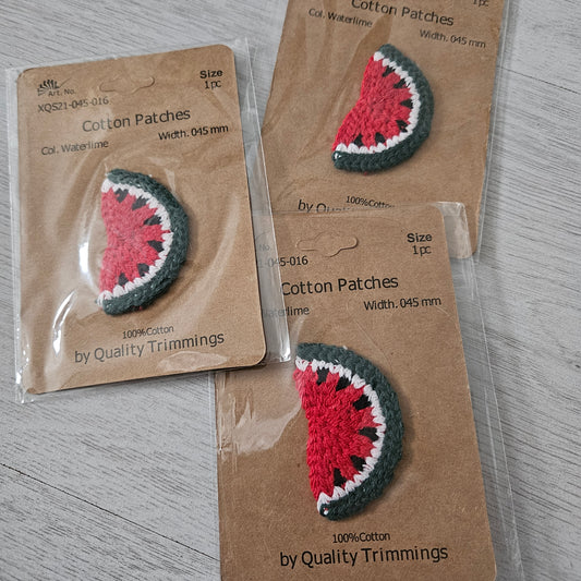 Auktion - Baumwoll Aufnäher Melone 4 Stk