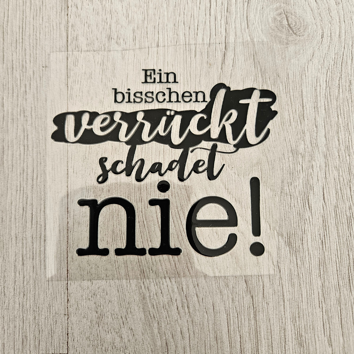 Rub On - ca. 10 cm - verrückt schwarz