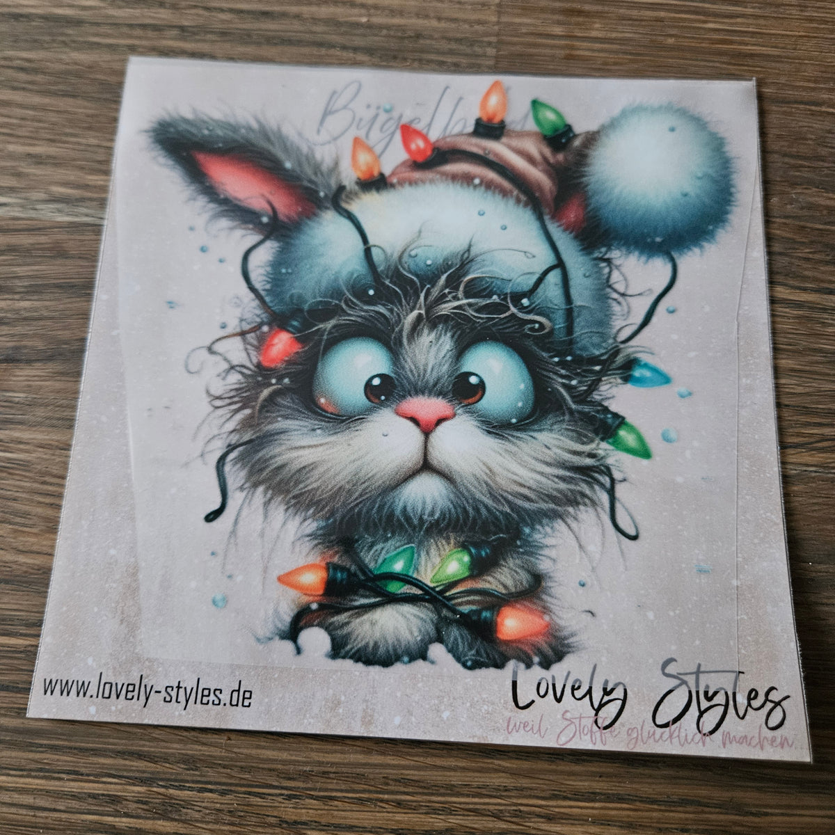 Bügelbild - Hase ca. 15cm