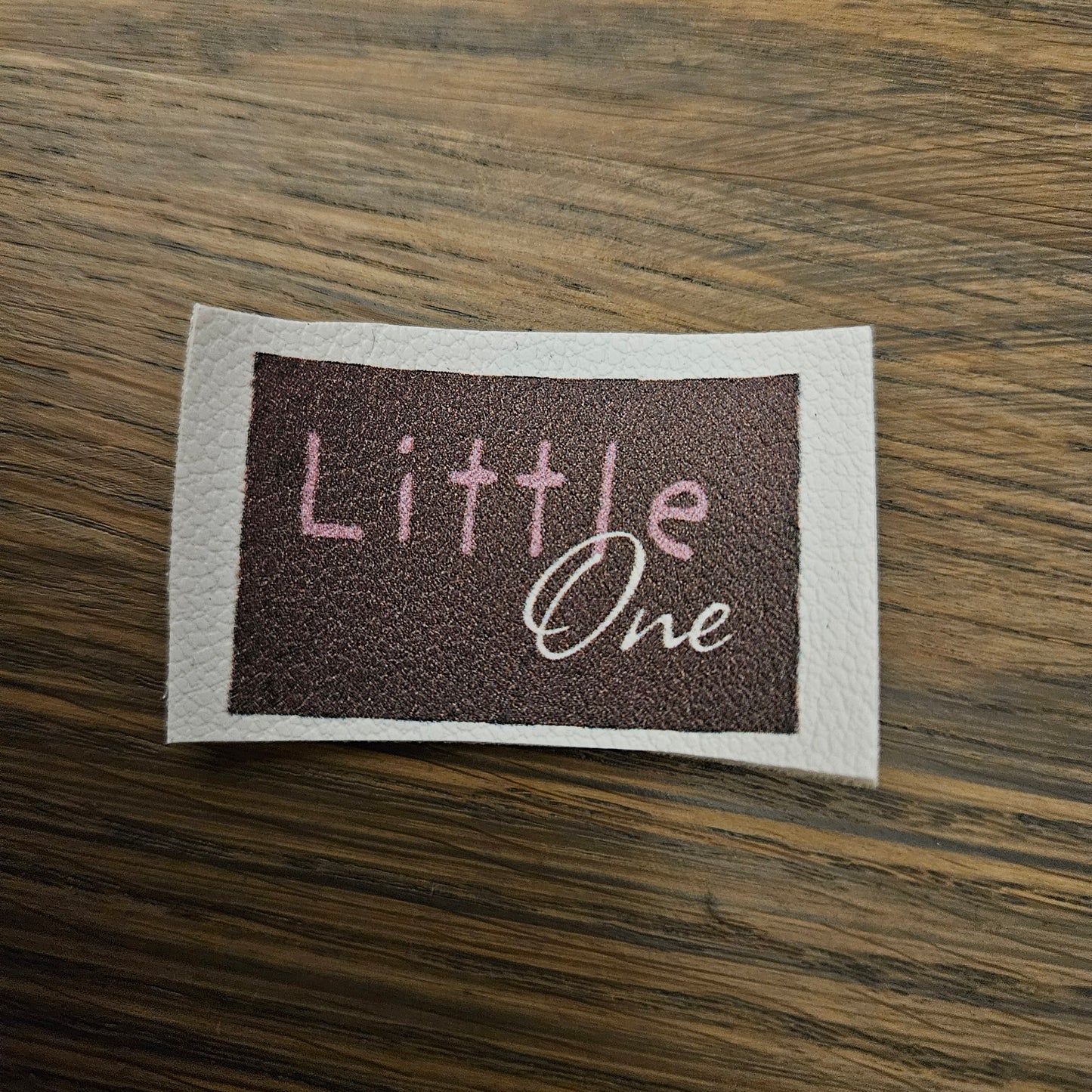 Kunstlederlabel - LittleOne Hellbraun/Rosa