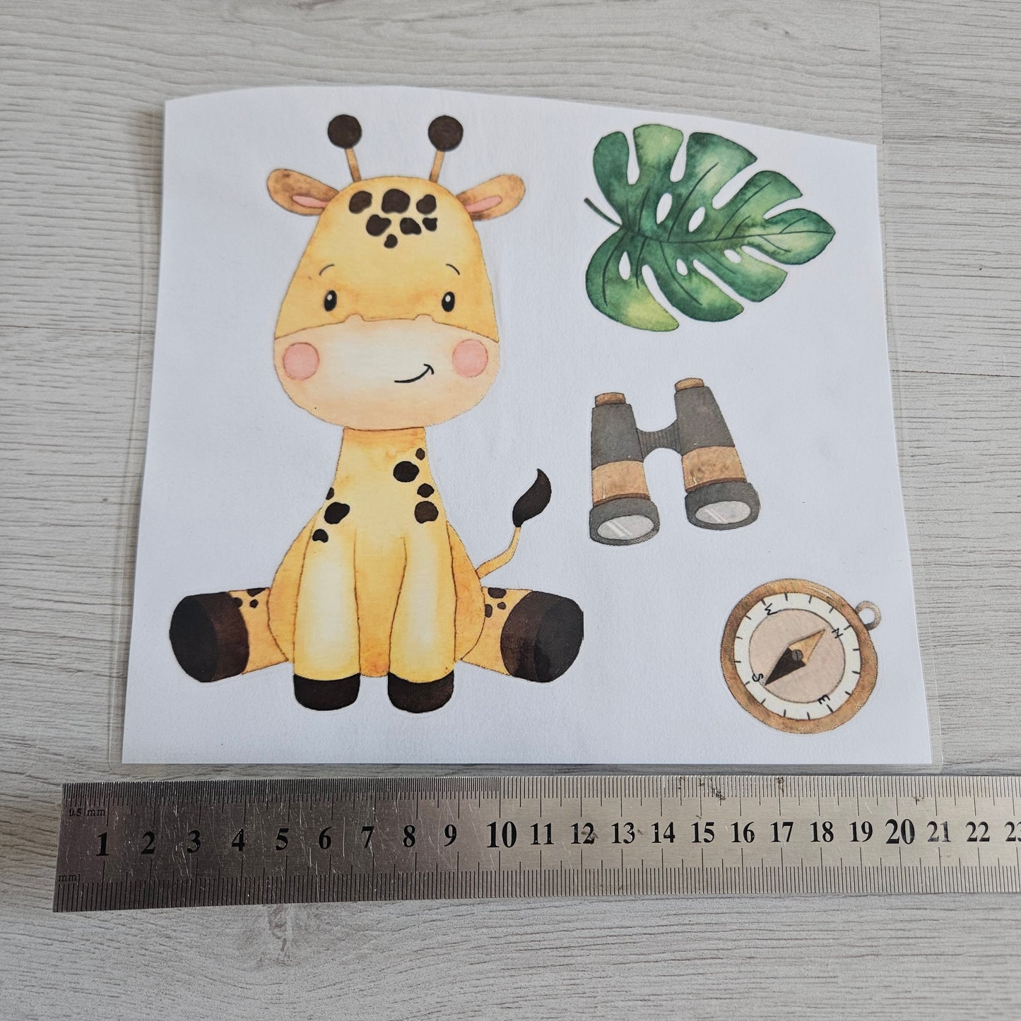Bügelbild - Set Safari Giraffe
