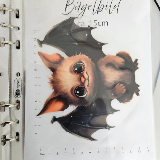 Bügelbild - Feldermaus ca. 15cm