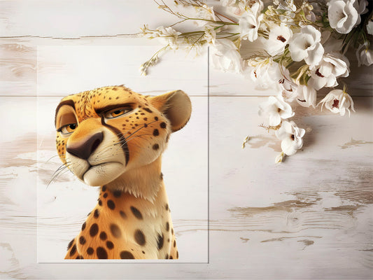 Bügelbild - Lustiger Leopard #1562