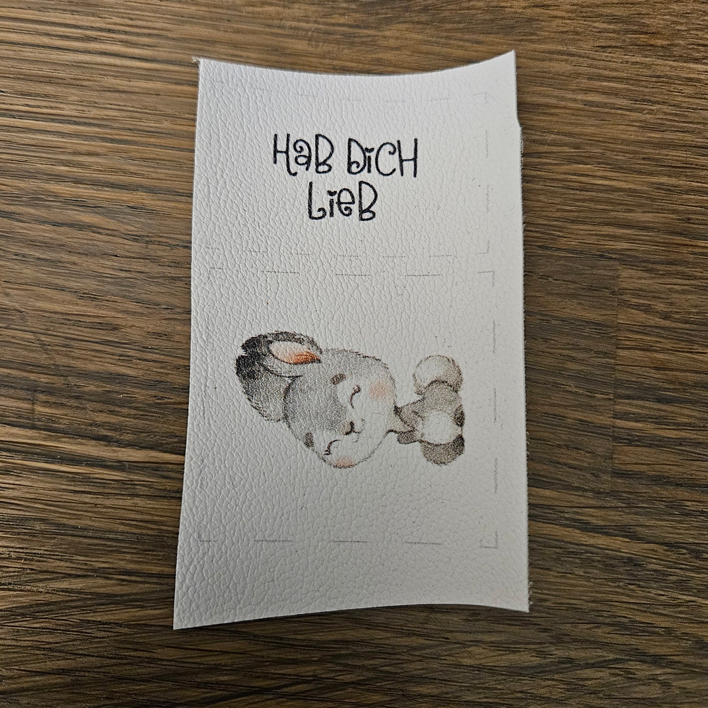 Kunstlederlabel Set - Hab dich Lieb Hase