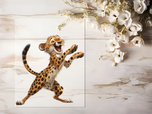 Bügelbild - Lustiger Leopard #1561