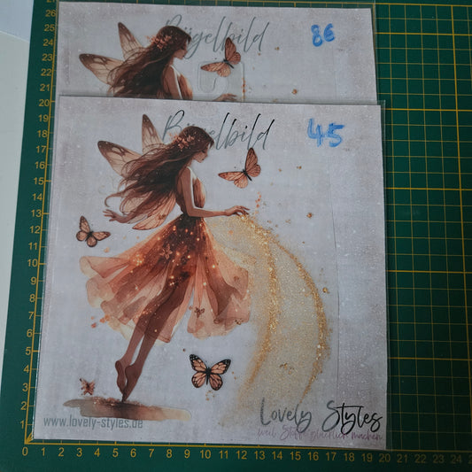 Bügelbild - Herbstfee Goldregen ca. 20cm