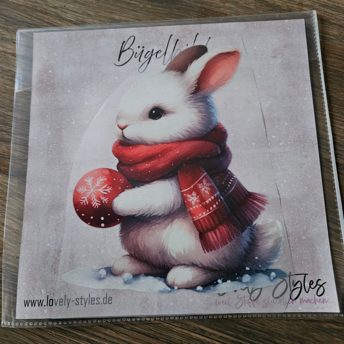 Bügelbild - Hase ca. 20cm