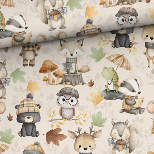 Sommersweat - Herbsttiere Beige