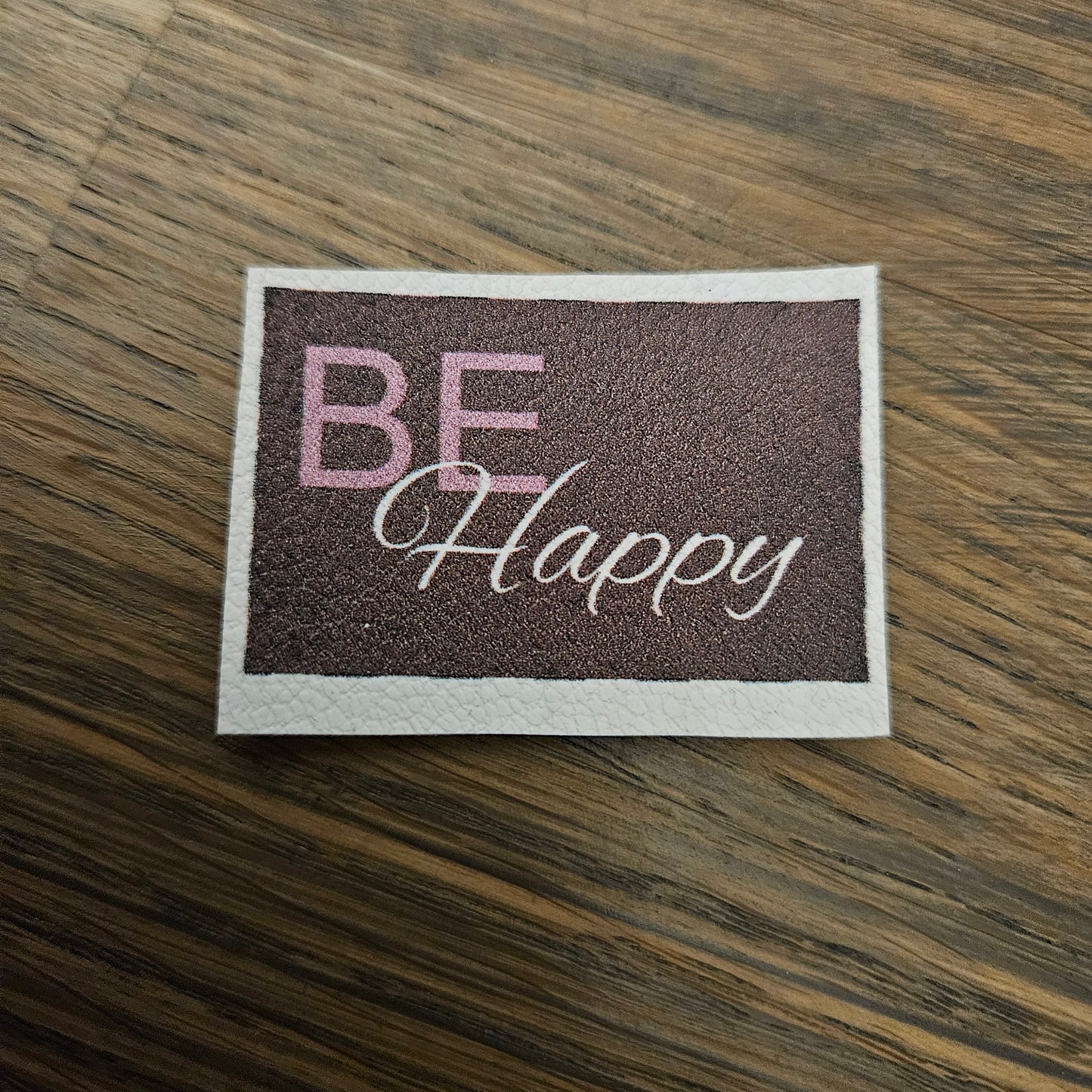 Kunstlederlabel - BeHappy hellbraun/rosa