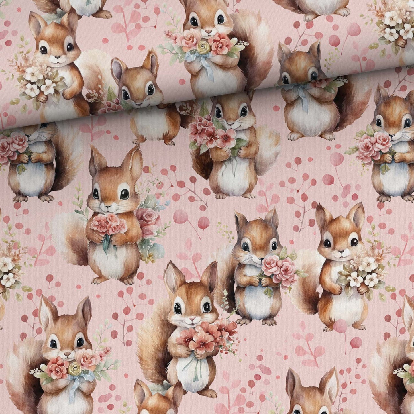 Sommersweat - Eichhörnchen Rosa