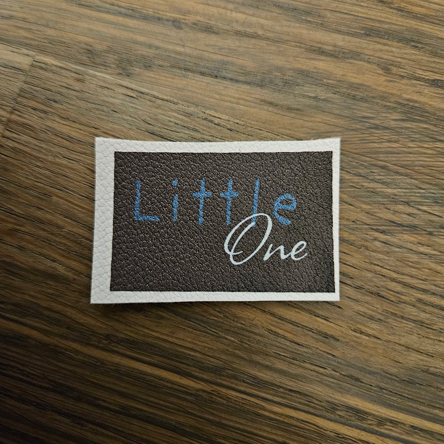 Kunstlederlabel -  LittleOne Dunkelbraun/Petrol