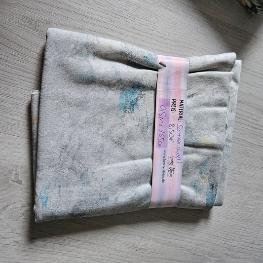 Sommersweat - Grunge Blau 0,5m