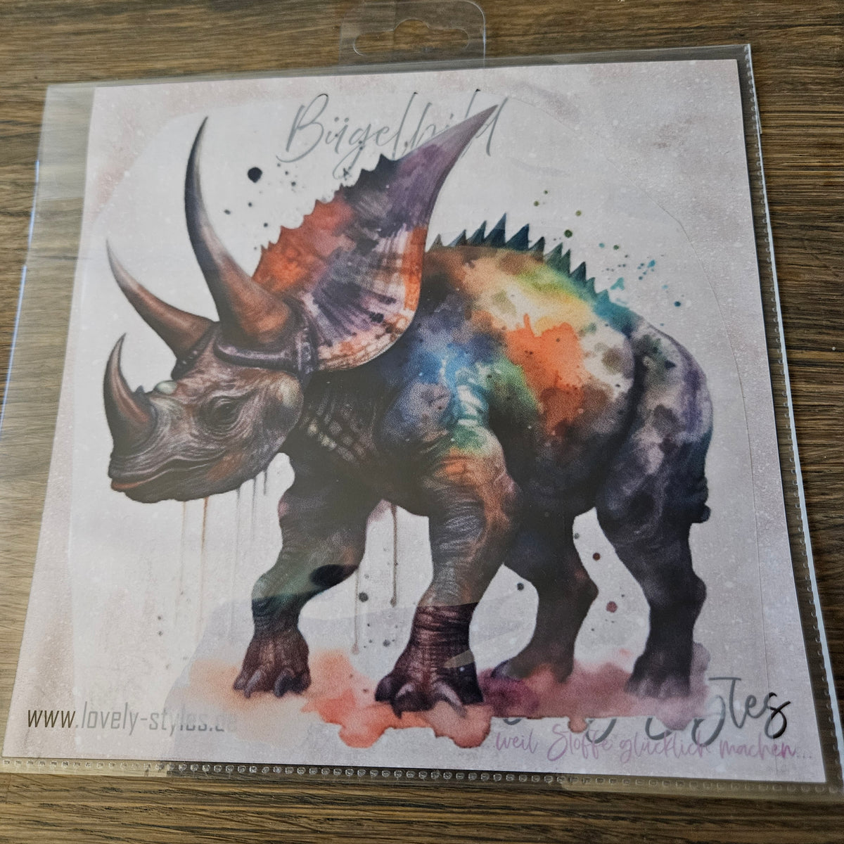 Bügelbild - Dino ca. 20cm