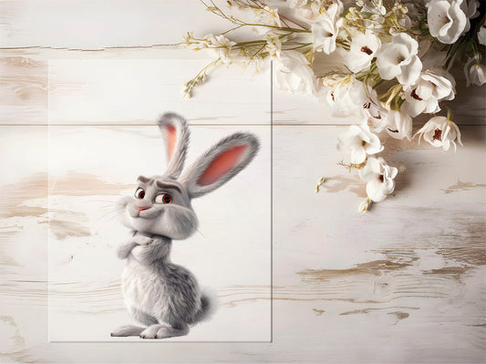 Bügelbild - Lustiger Hase #1555