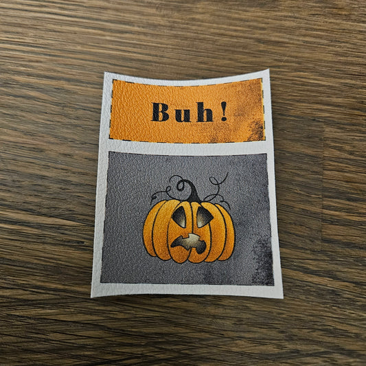 Kunstlederlabel Set - Kürbis