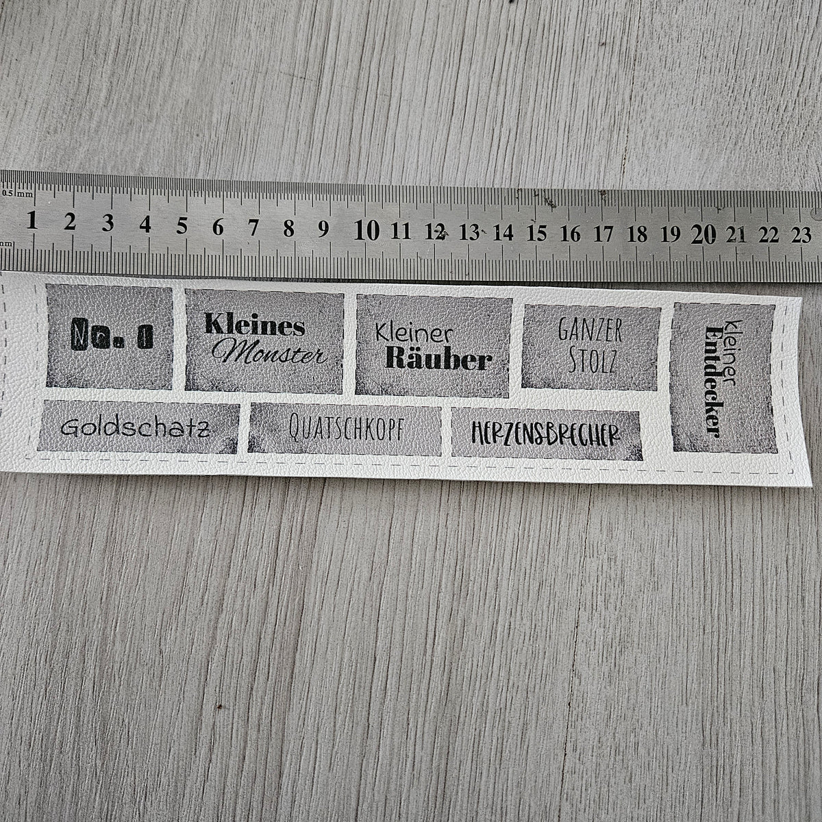 Kunstlederlabel - Sprüche Junge