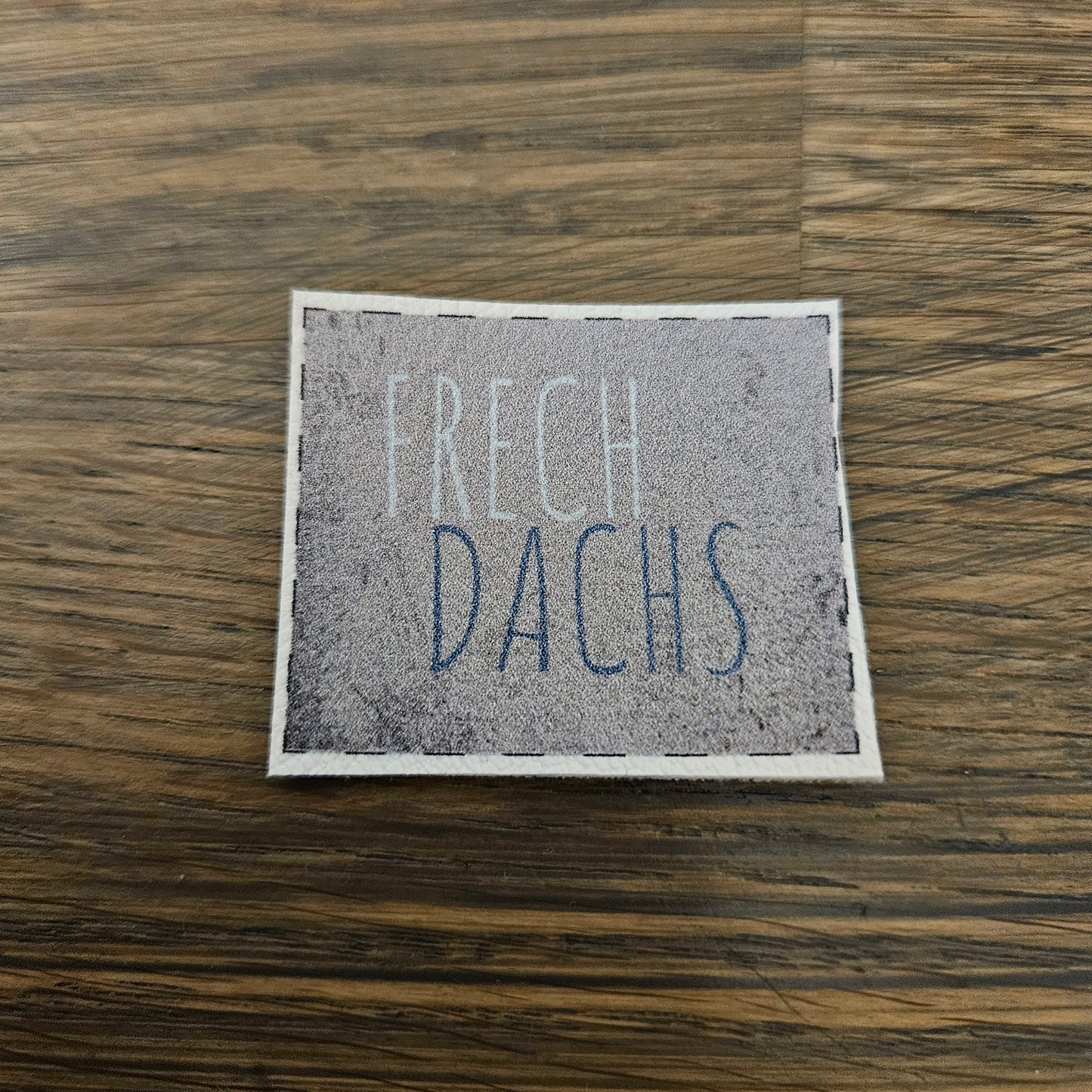 Kunstlederlabel - FrechDachs Grau