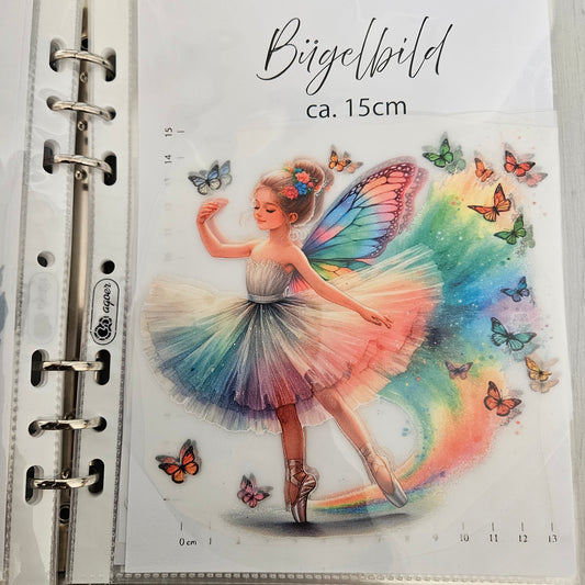 Bügelbild - Fee Ballerina Bunt 3 ca. 15cm