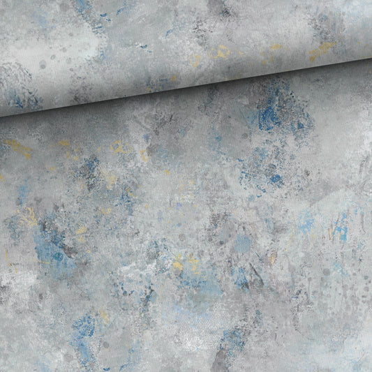 Sommersweat - Baustelle Grunge Grau/Blau