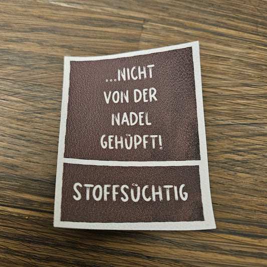 Kunstlederlabel Set - nicht von der Nadel gehüpft / Stoffsüchtig