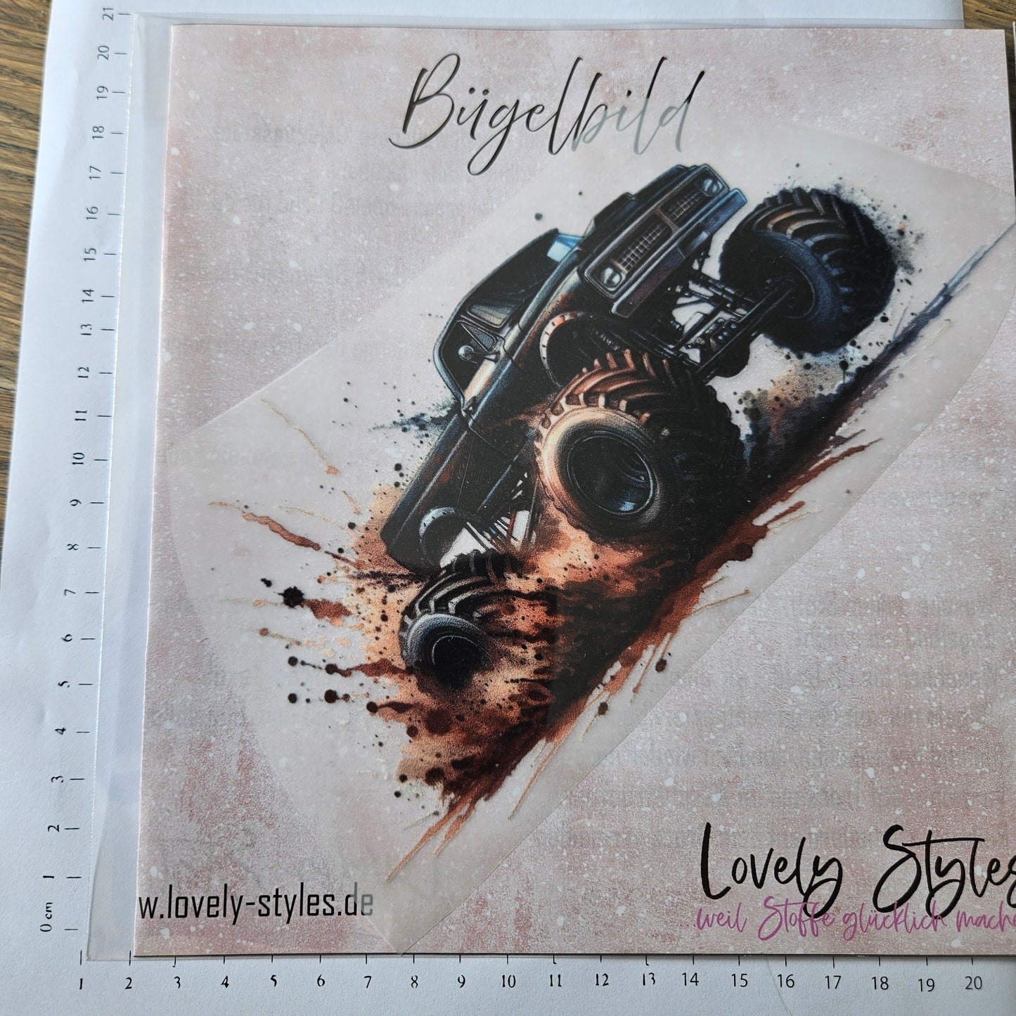 Bügelbild - Monster Truck ca. 20cm