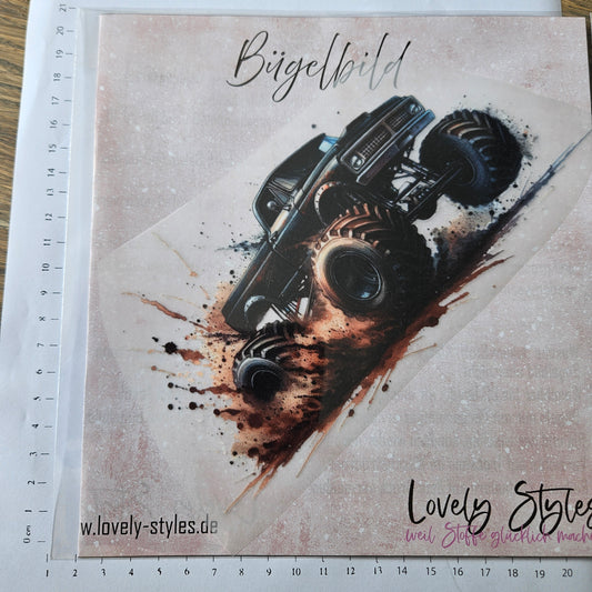 Bügelbild - Monster Truck ca. 20cm