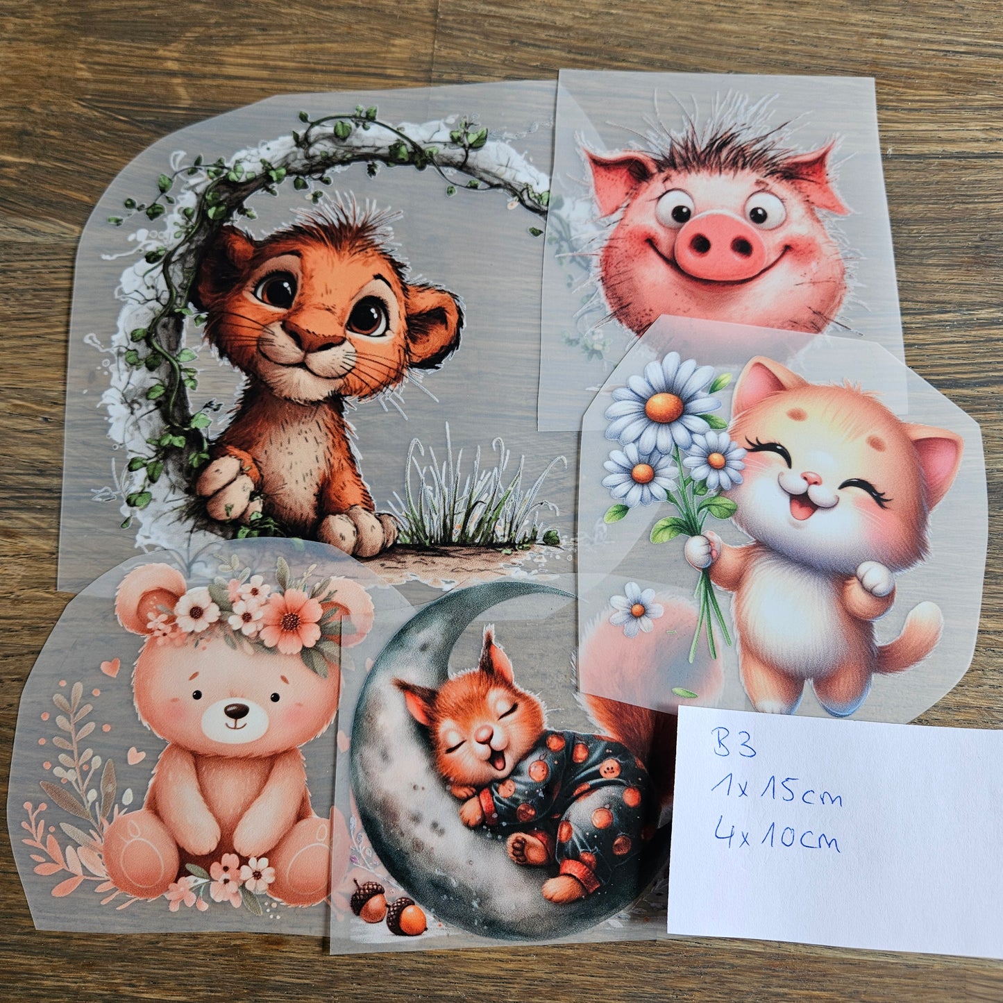 Set Bügelbilder Tiere B3