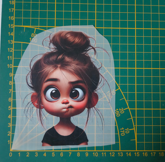 Bügelbild - Freches Mädchen  ca. 15cm
