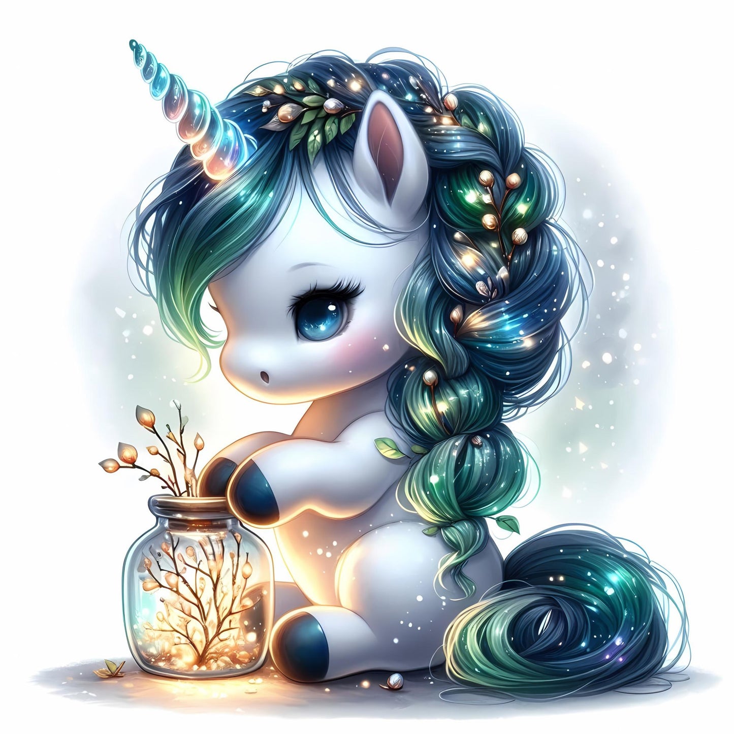 Auktion - Bügelbild - Sparkle Einhorn 4 - 15cm