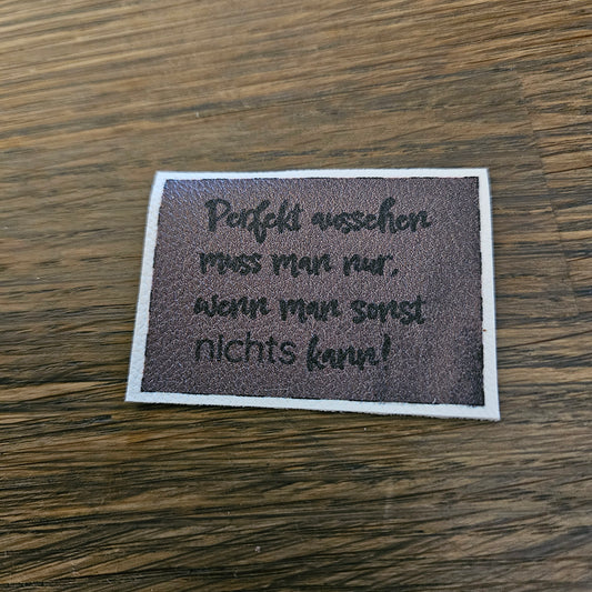 Kunstlederlabel - Perfekt aussehen Braun