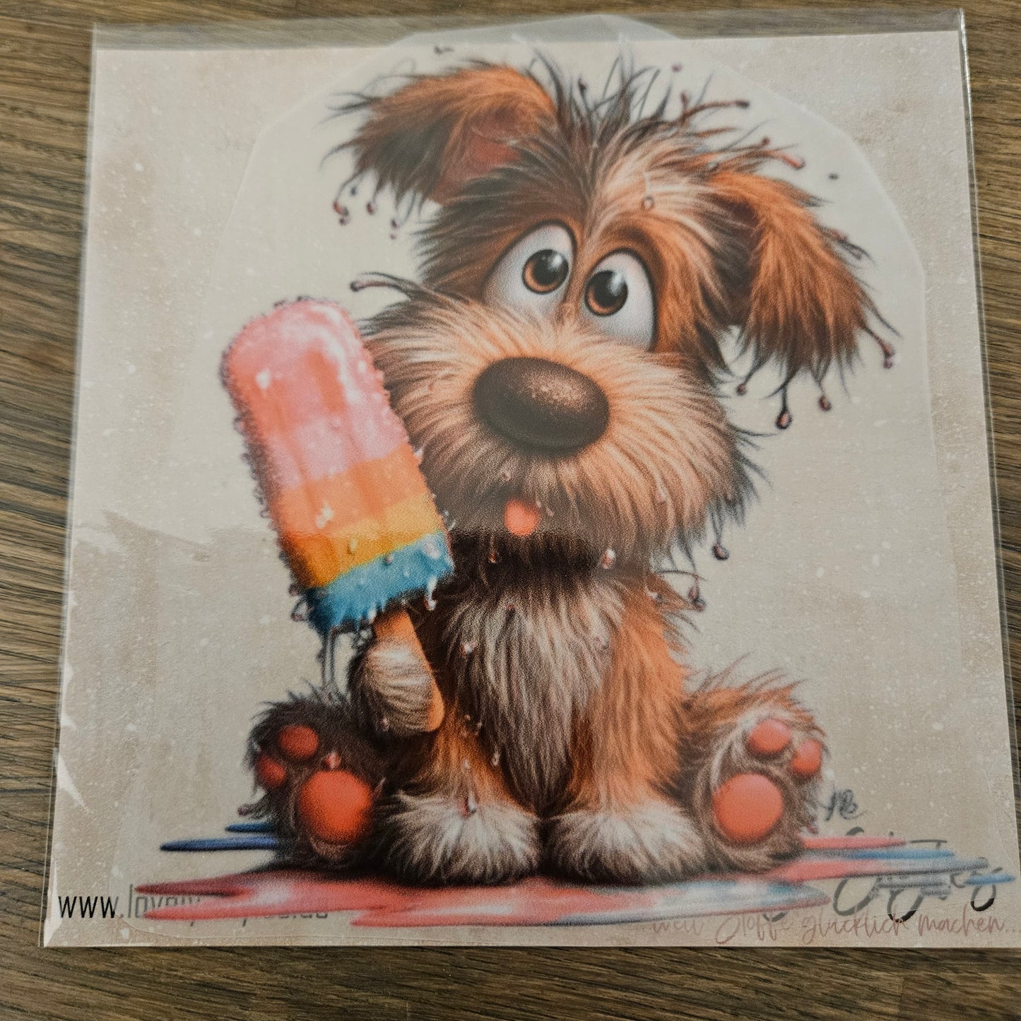 Bügelbild - Funny Hund ca. 15cm
